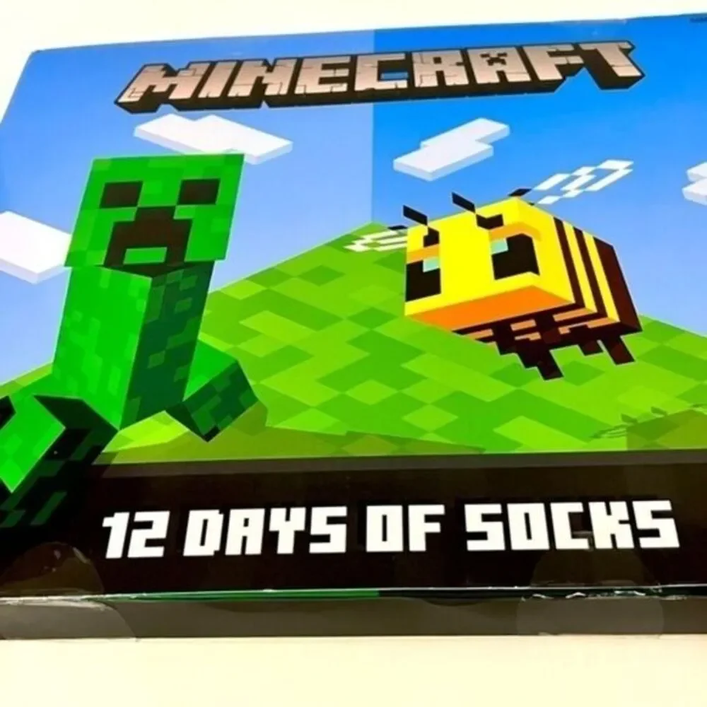 New Minecraft Boy's 12‎ Days of Socks Advent Box